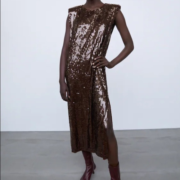 Zara | Dresses | New Zara 29 Brown Straight Cut Sequin Dress Sm | Poshmark Zara | Dresses | New Zara 29 Brown Straight Cut Sequin Dress Sm | Poshmark